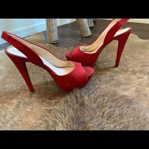 Red Platform Heels
